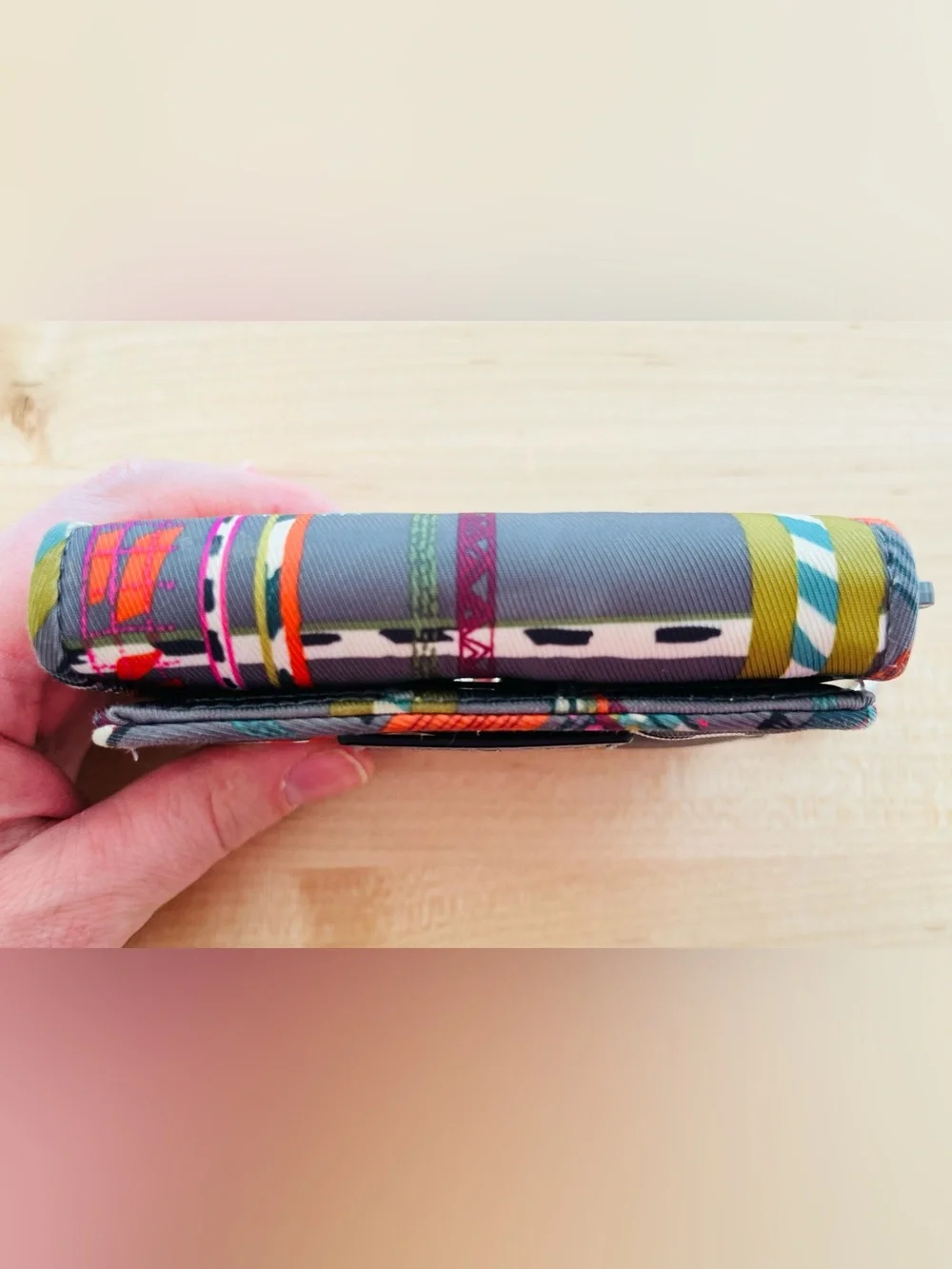 Vera Bradley Multicolor RFID Plaid Wallet with Teal Floral Eyewear Case - Picture 9 of 9